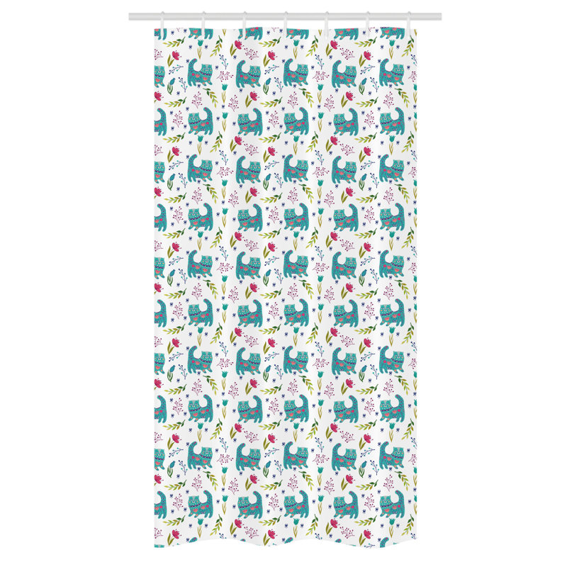 Erlys Shower Curtain with Hooks Included, 72" H x 36" W