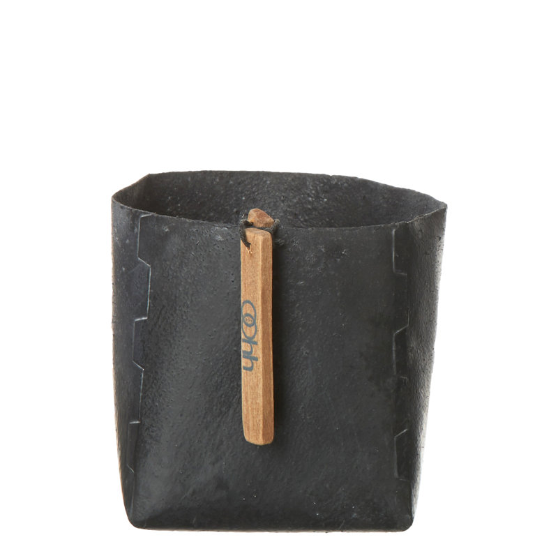 Pot de fleurs en composite, Noir, Moyen