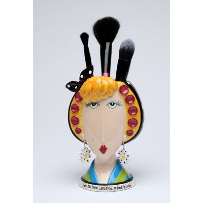 Shower Lady Makeup Brush Holder- 6 1/2"H