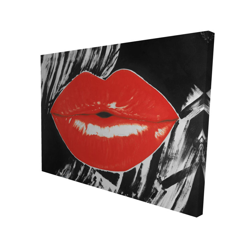 Pouty brillant lèvres - toile rétro Pop Art pour la décoration intérieure