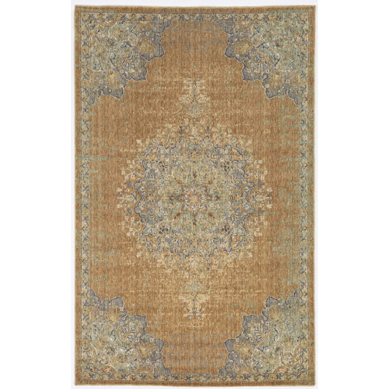 Tapis café en laine Southwestern, Rectangle 2 pi 3 po x 3 pi 3 po