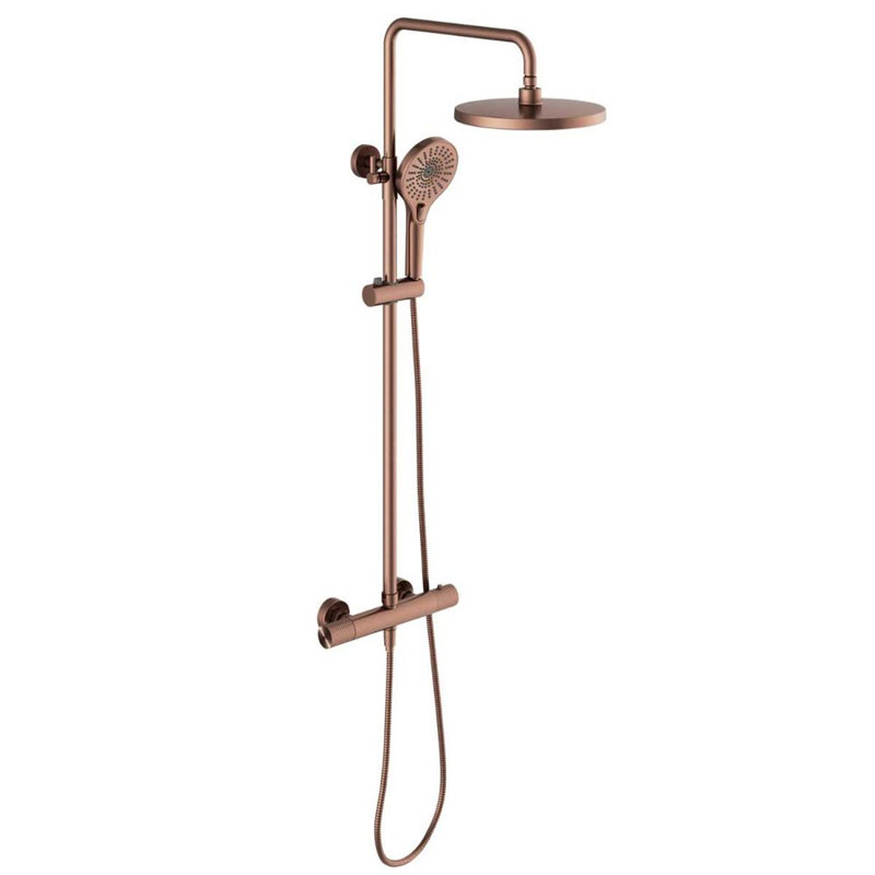 Madrid Exposed Thermostatic Shower Pack - Gold, Satin Bronze