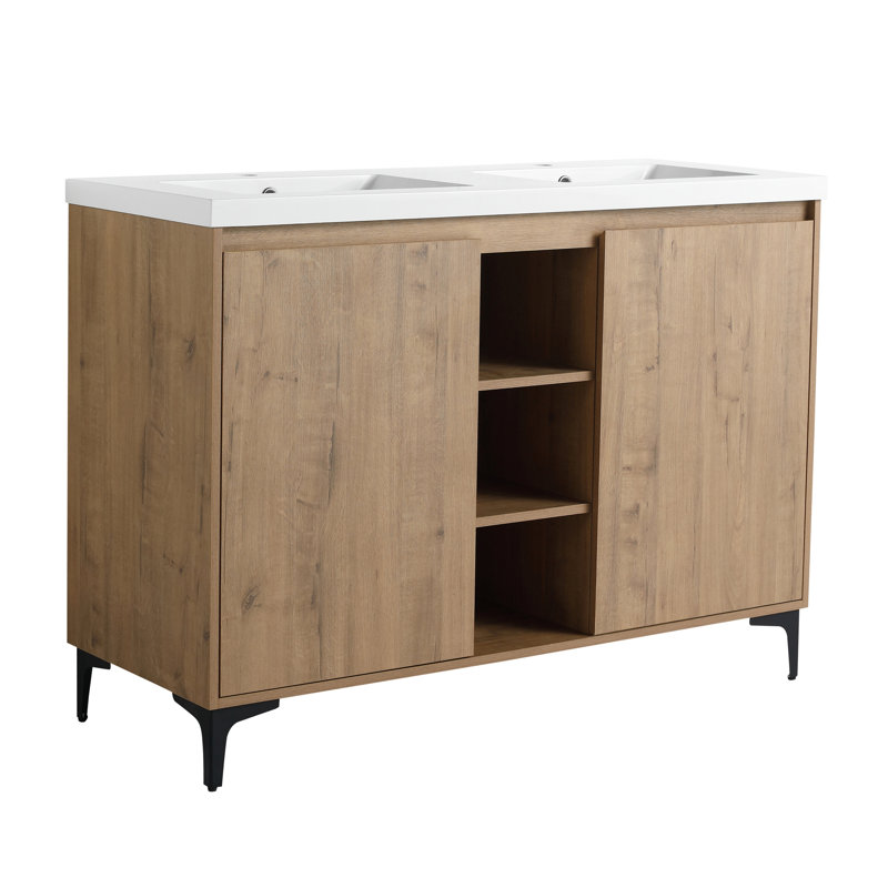 Meuble-lavabo autoportant 48 po avec double lavabo 48 po