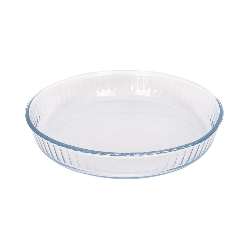 Argon Tableware - Optical Round Glass Oven Baking Dish, 26cm x 26cm