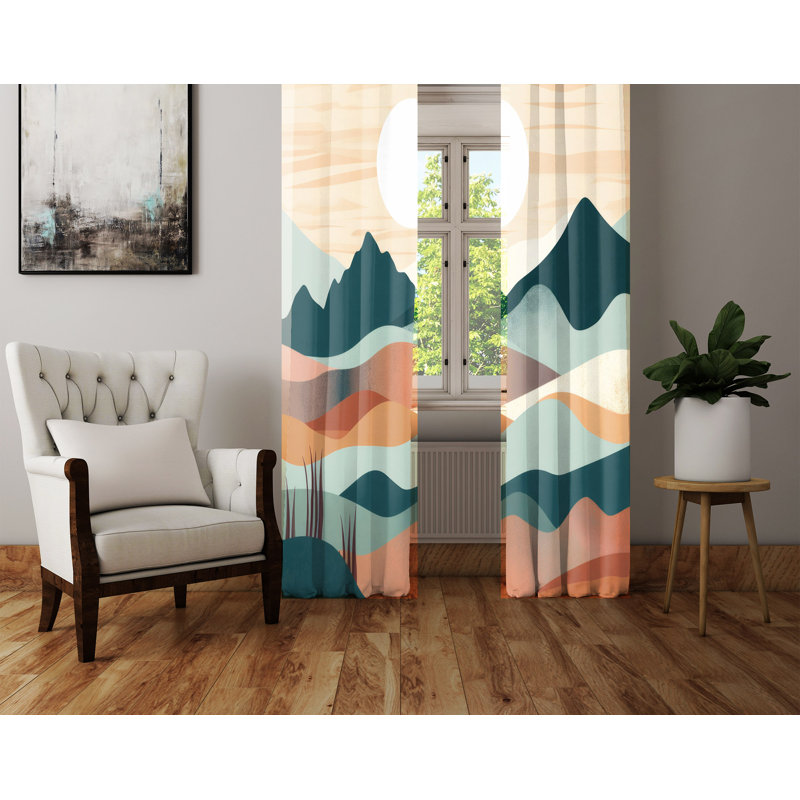 Paire de rideaux semi-transparents Bessy, L 20 po x L 82 po