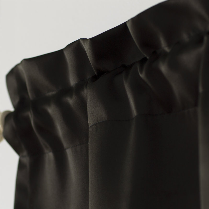 Cantonnière à passe-tringle Wayfair Basics®, Noir