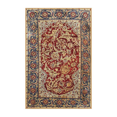 Tapis oriental rouge / bleu / gris
