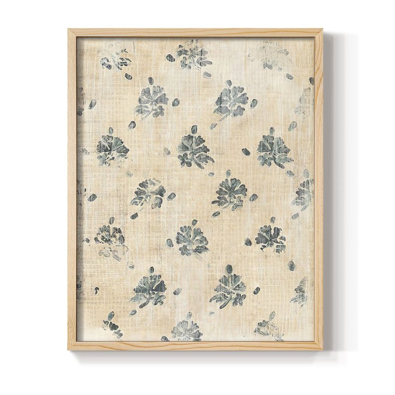 «Vintage Blockprint II», reproduction encadrée - bois massif, H 30 po x l 24 po