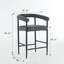 Ensemble de 2 tabourets de bar modernes en tissu avec structure et accoudoirs en métal Boucle