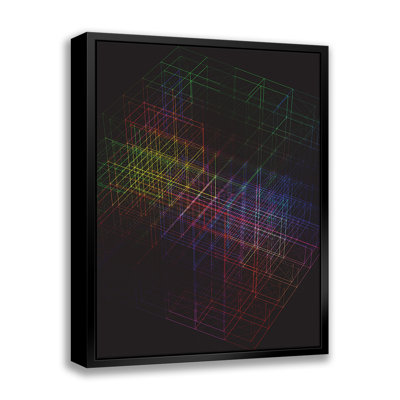 Laser Cube - reproduction sur toile avec cadre flottant