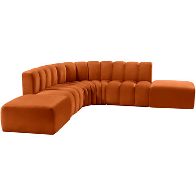 Issic Upholstered Curved Sectional with Ottoman Reversible