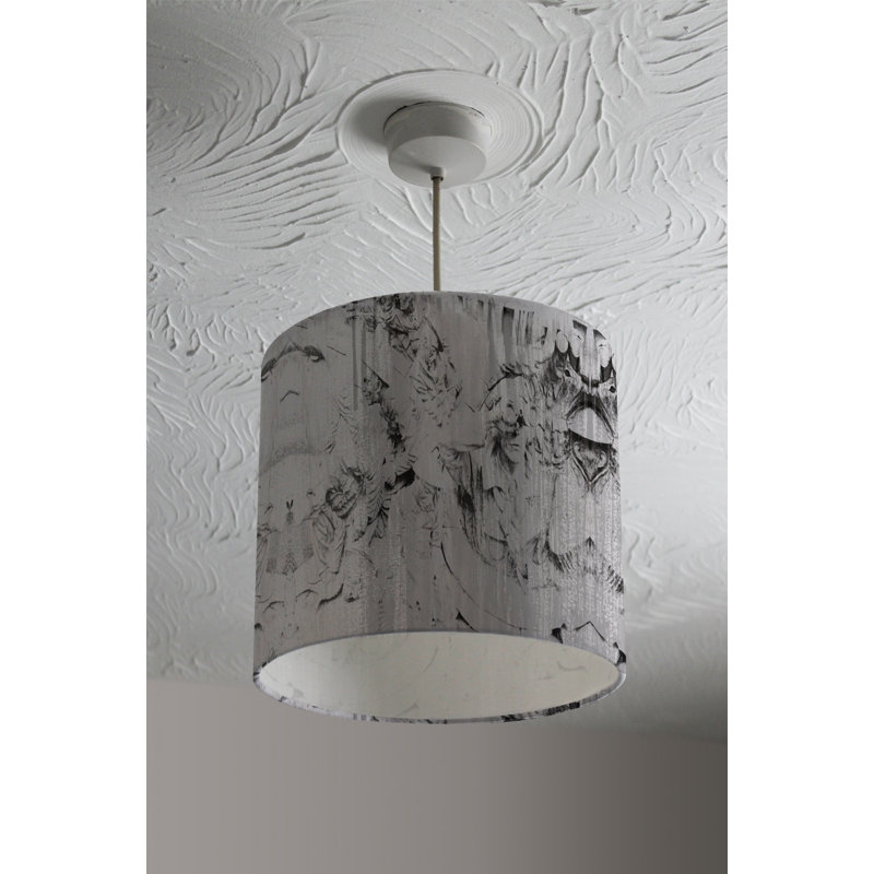 Cotton Drum Lamp Shade ( Uno ), 22cm H x 25cm W x 25cm D