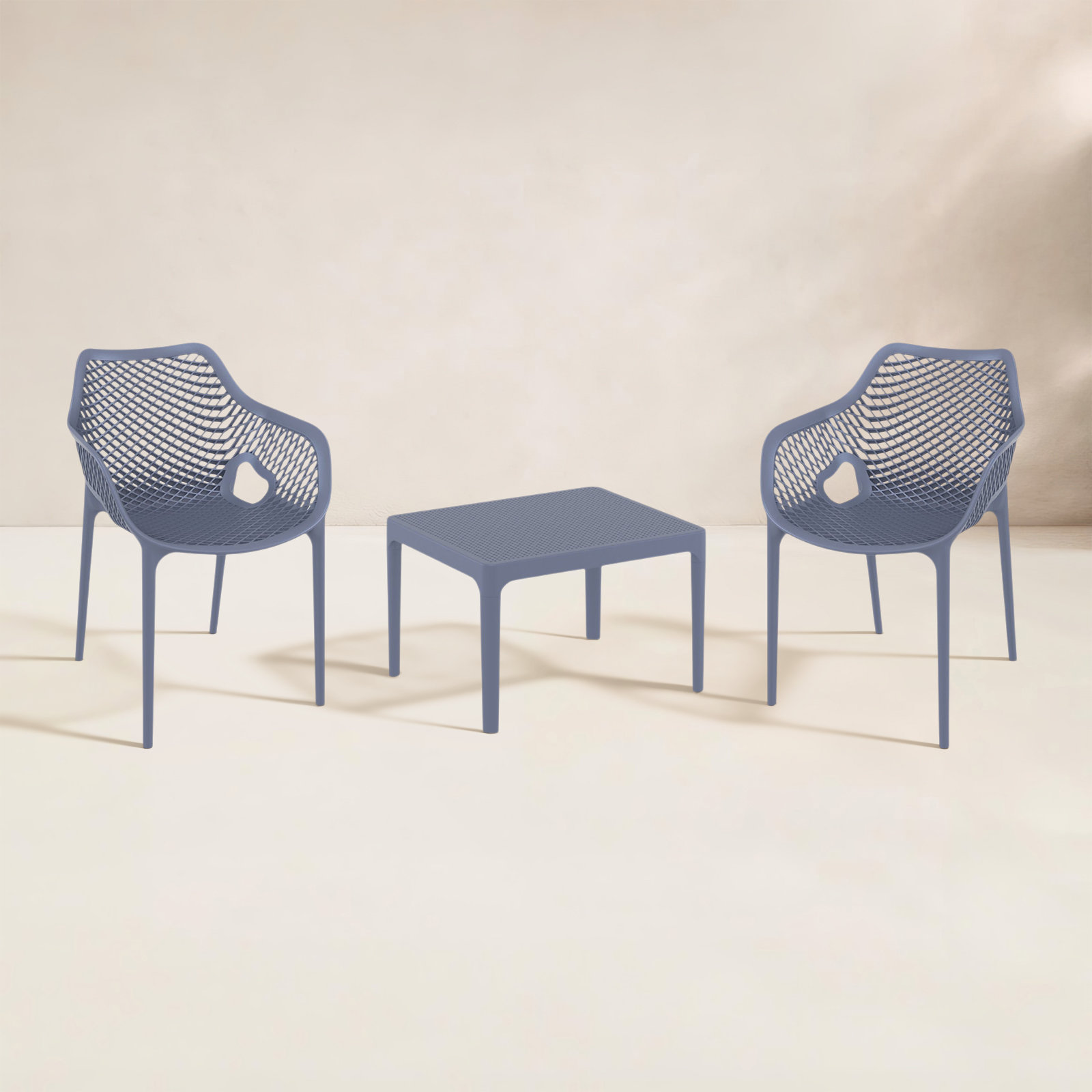 Farrah 2-Person Patio Seating Group, Dark Gray