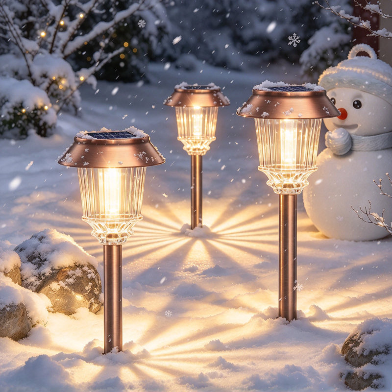 Lot de 6 lampes solaires d'extérieur pour allées, IP65, pour trottoirs, patios, chemins et jardins, offrant un magnifique éclairage nocturne.