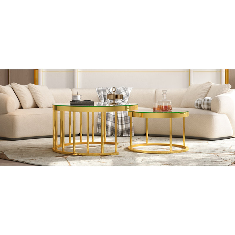 Coffee Table, Gold*Silver*Gloss