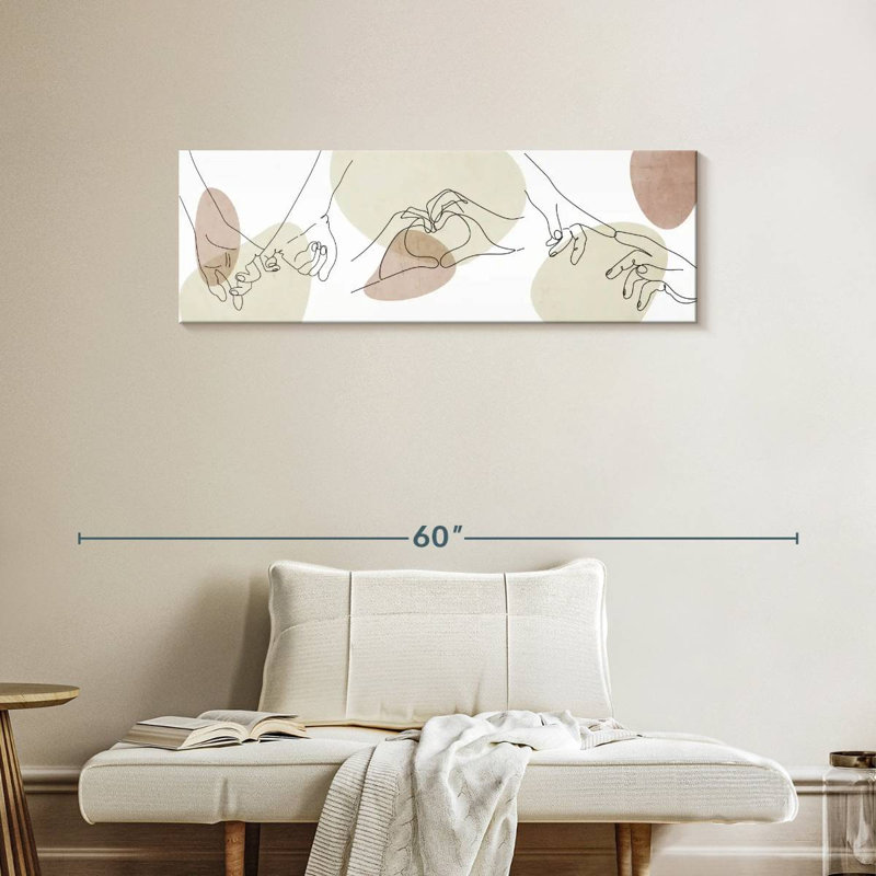 «Lovers Hands», reproduction sur toile, H 42 po x l 14 po x P 1,25 po