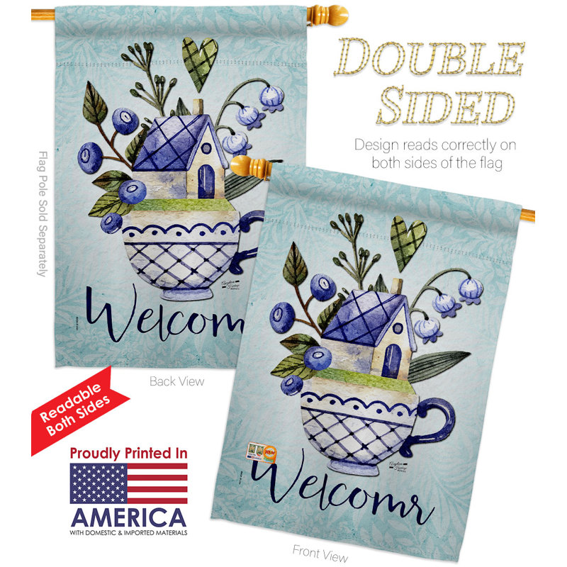 Drapeau de maison à 2 côtés en polyester / mélange de polyester 40 x 28 po