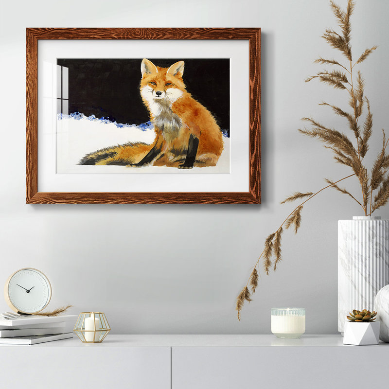 Renard encadré sur toile, Érable