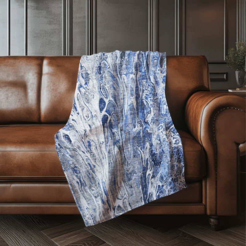 Jeté en sherpa Addison Sherpa ASB602, Bleu