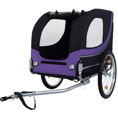 Folding Bike Trailer For Dogs – 66LB Capacity All-Terrain Pet Carrier, Durable Steel Frame For Cycling And Outdoor Adventures