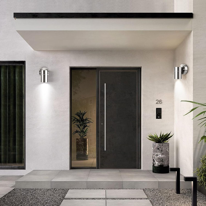 Silver 11.5cm H Outdoor Sconce