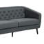 Canapé à accoudoirs touffetés Mid-Century moderne gris