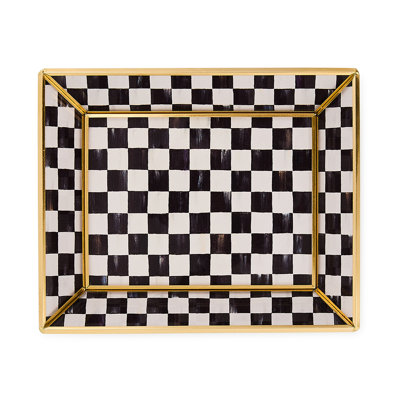 Courtly Check Small Glass Tray