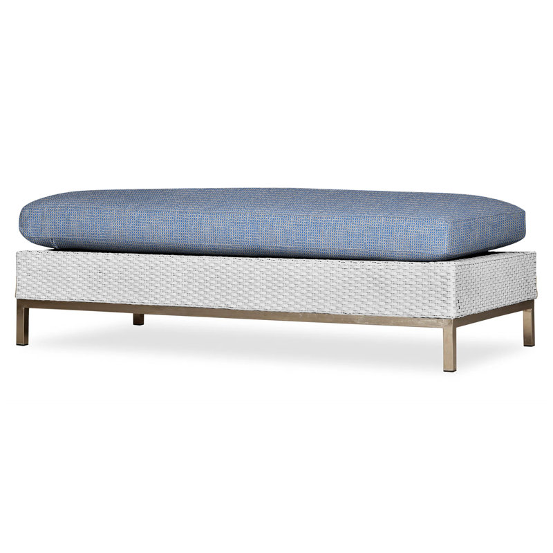 Elements Outdoor Ottoman, Demo Skyway, Hickory