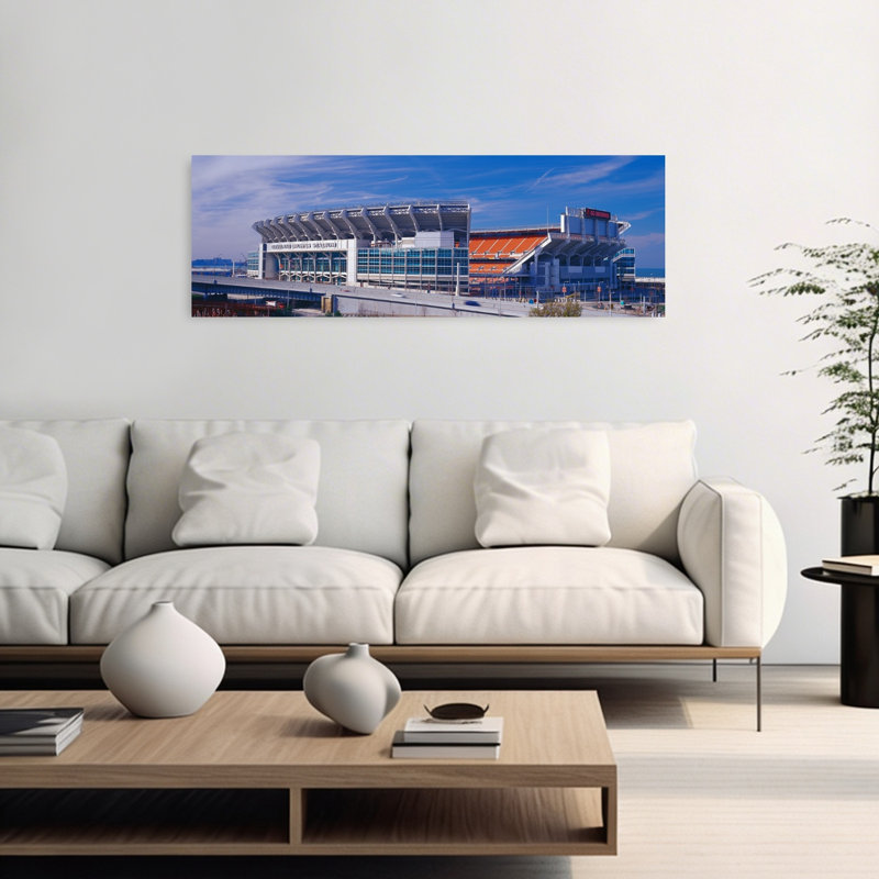 Cleveland Browns Stadium Cleveland OH by Jack Krawczyk - Wrapped Canvas Panoramic Print, 40.64 cm H x 121.92 cm W