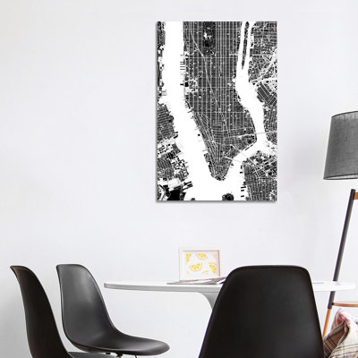 New York Black And White by Planos Urbanos - Wrapped Canvas Gallery-Wrapped Canvas Giclée