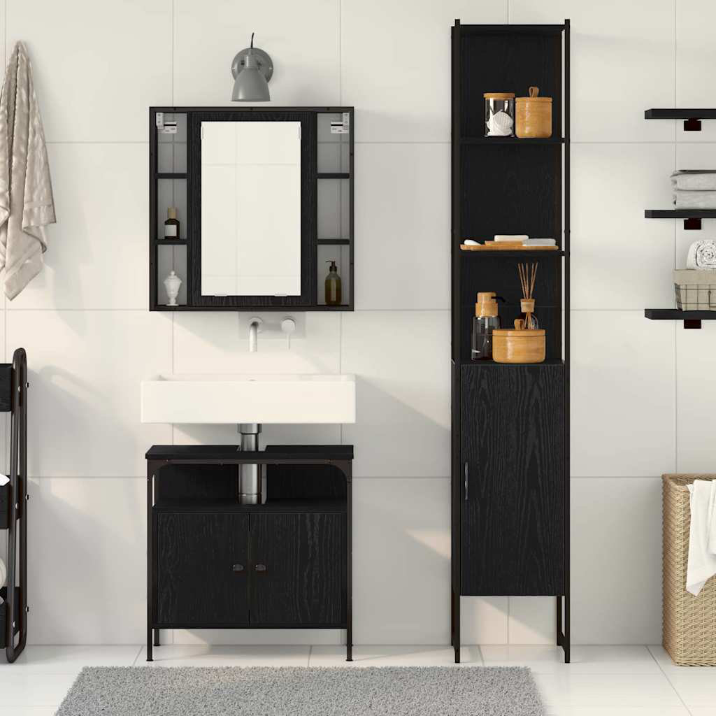 Bathroom Cabinet Set 3 Pcs 33 X 33 X 185.5 Cm