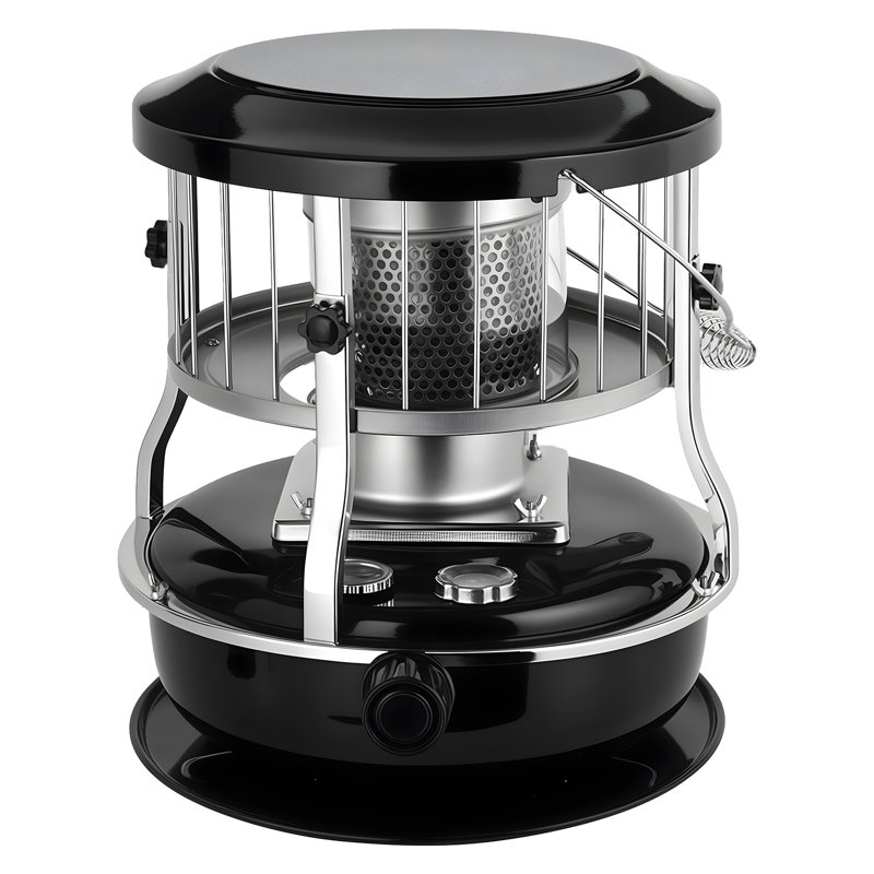 Kerosene Heater, Non-Electric 9000 BTU Kerosene Stove, Portable Indoor Kerosene Radiant Heater for Camping, Hunting, Cooking (Black)