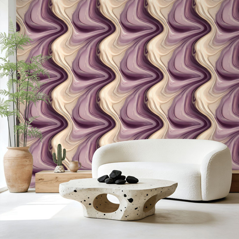 Papier peint auto-adhésif en marbre pastel serein P 23,5 po x l 118 po Peel and Stick, 9.83" L x 23.6" W