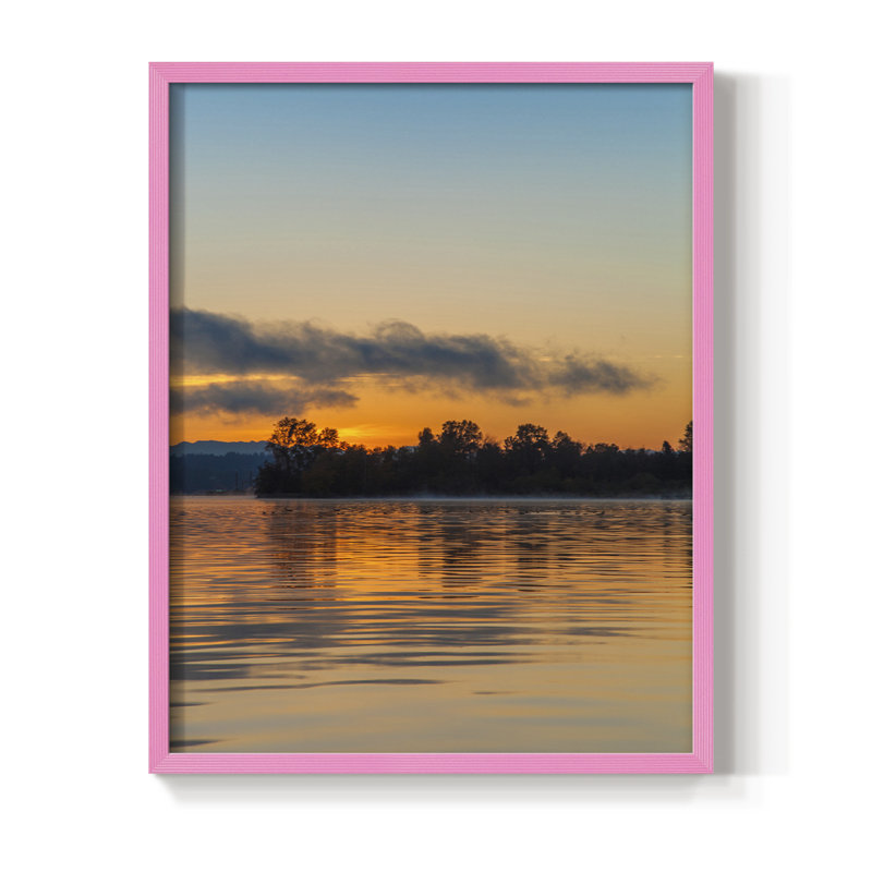 Molten Gold Framed Print - Solid Wood, Pink, 10" H x 8" W