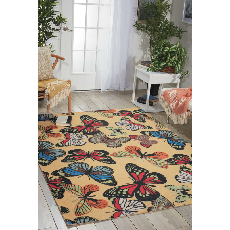 Tapis jaune moderne Dian, Rectangle 10 pi x 13 pi