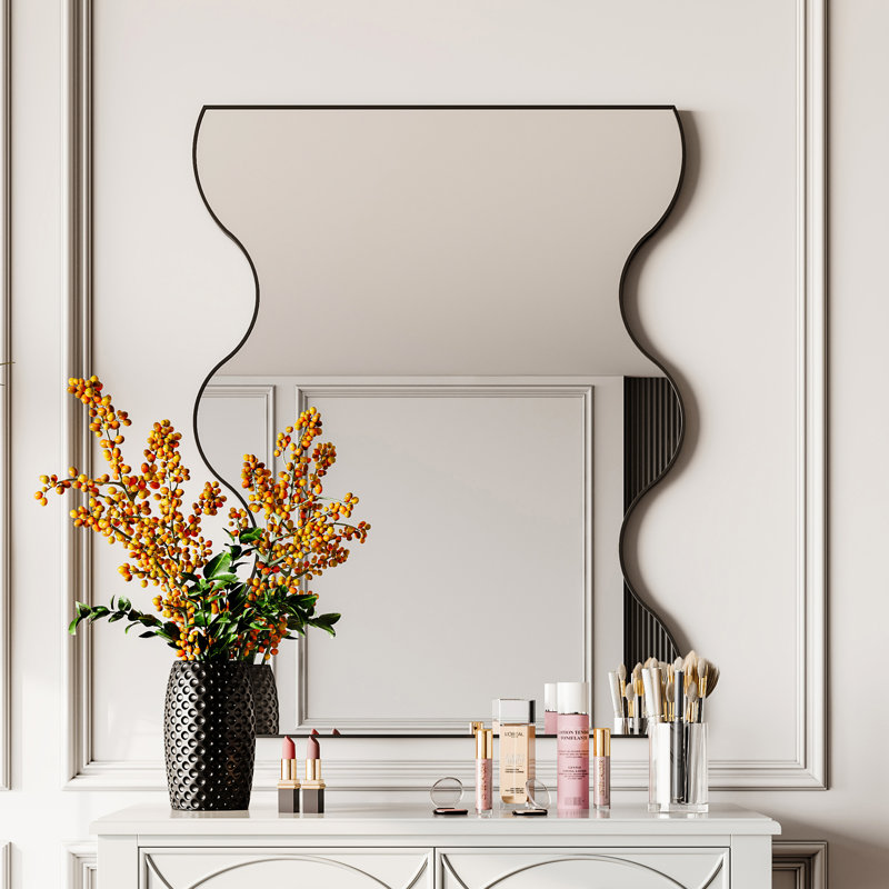 Miroir mural 30X35, Noir