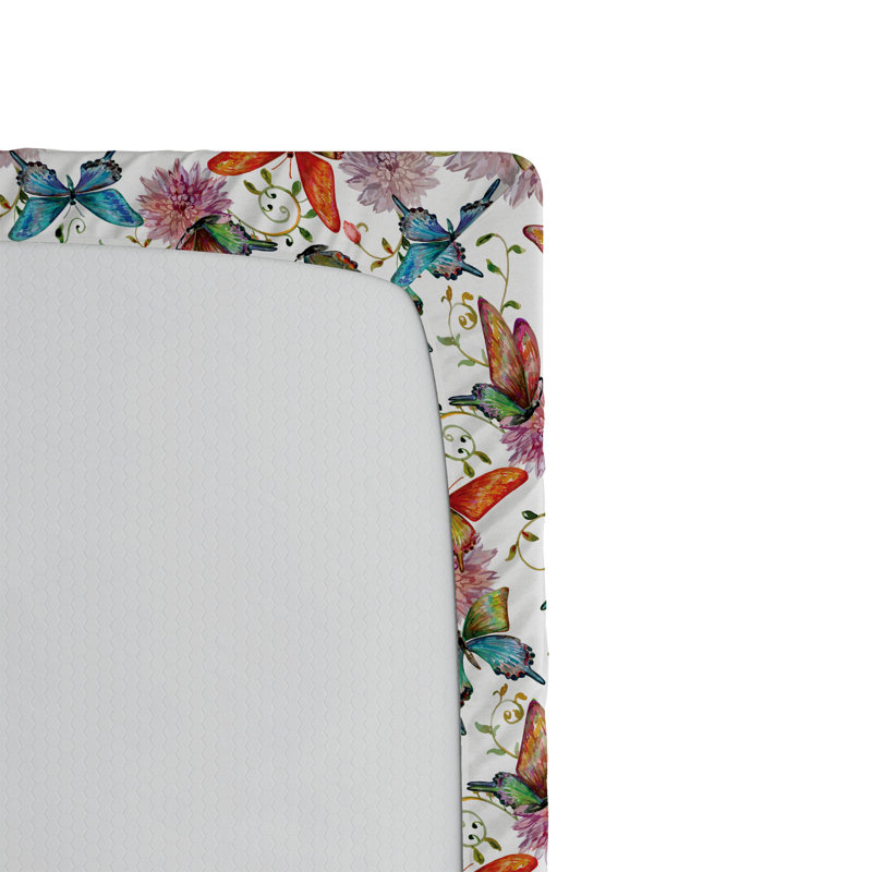 Ensemble de 2 draps-housses Ambesonne, Multicolore / floral 29, Drap-housse simple TG