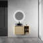 Meuble-lavabo mural 42 po avec lavabo d'art en céramique et 1 tablette de rangement, 2 portes à fermeture douce-760448622-760448623-761346259