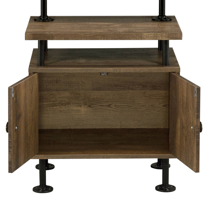 Vespucci Rustic Oak/Black Extra Shelving