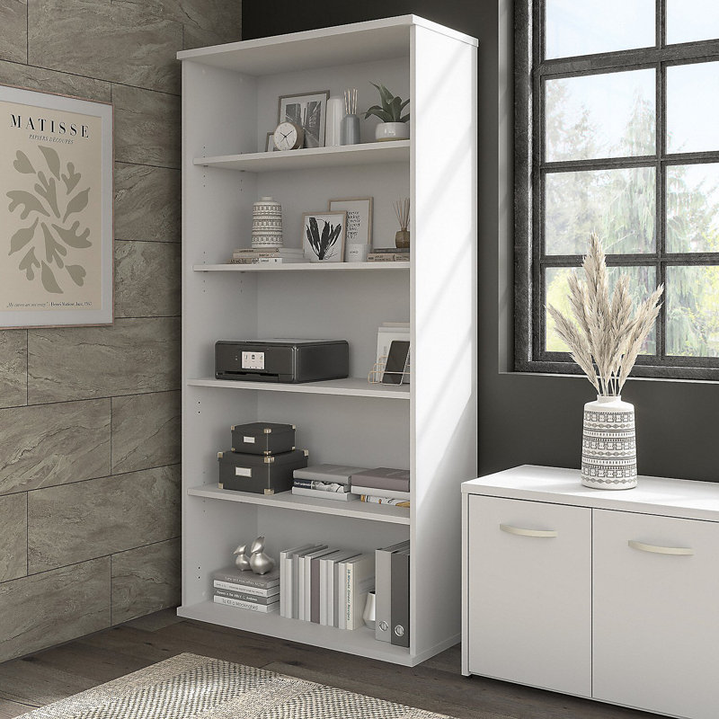 Grande bibliothèque hybride Bush Business Furniture, Blanc