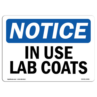 In Use Lab Coats Sign