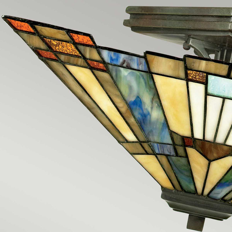 Riehle Glass Semi Flush Mount