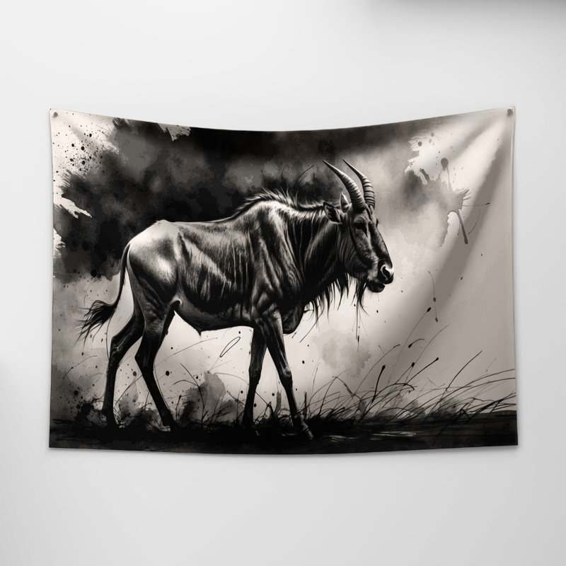Tapisserie murale «Wildlife Hartebeest», 88 po x 104 po