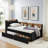 Twin Size Velvet Upholstery Daybed with Storage, LED Lights, and Wireless Charging for Modern Living-211290312