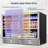 48" Beverage Refrigerator 360 Can Dual Zone Built-in Split Beer Cooler with Four Handles