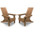 Ensemble de 2 chaises Adirondack pliantes surdimensionnées à dossier haut en plastique pour l'extérieur