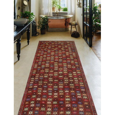 Bhure One-of-a-Kind 3'7" X 9'8" 1980s Runner Wool Area Rug