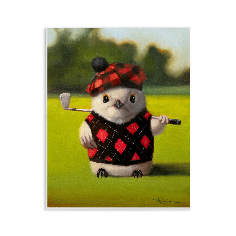 Plaque murale Birdie Golf Swing, design par Lucia Heffernan