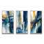 «Blue And Gold Fusion», 3 pièces sur toile-835547408-835547411