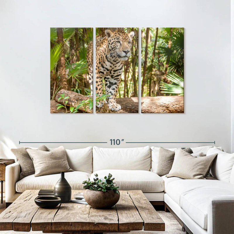Brampt Walking Forest Leopard, 48" H x 74" W